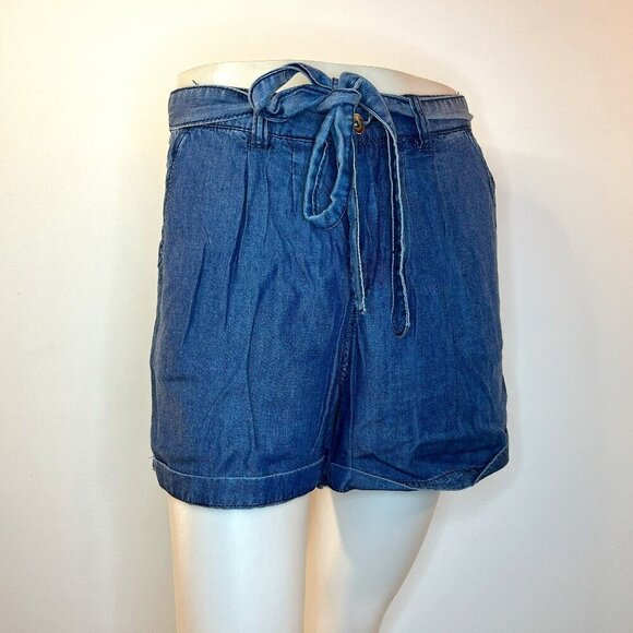 SUKO JEANS Women's Denim Blue Tencel Shorts - Size 8 - NWT - Picture 1 of 3
